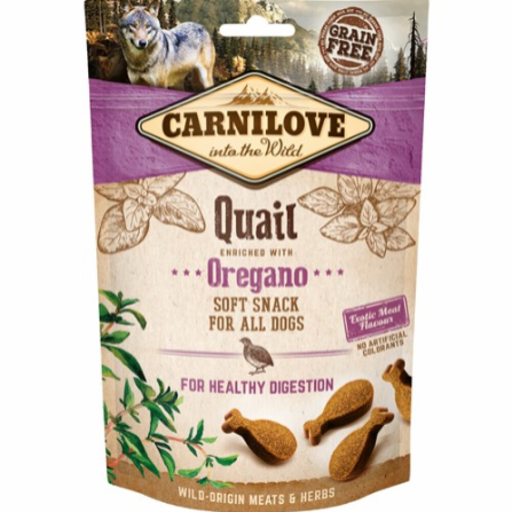 Carnilove quail &oregano soft snack 200g