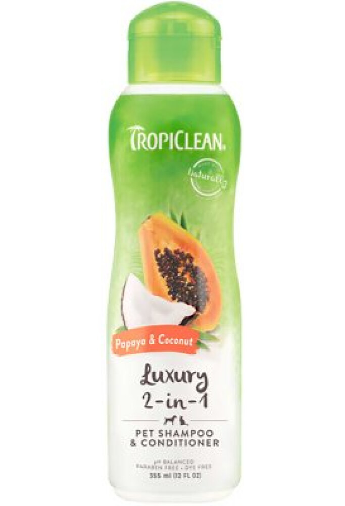 Tropiclean luxury 2 in1 papaya & coconut 355ml