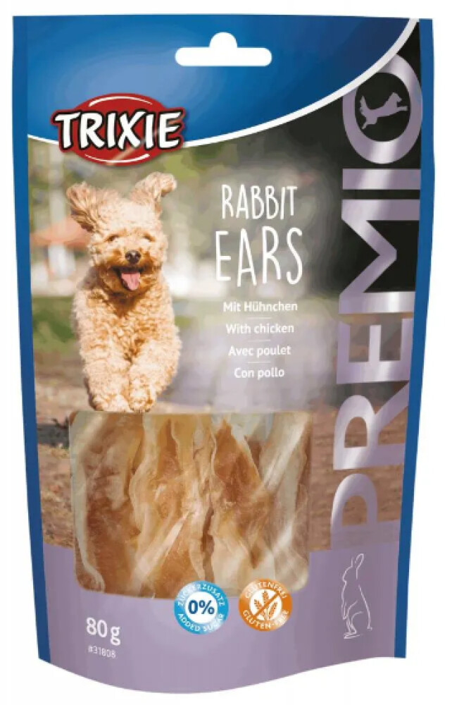 Premio Rabbit Ears 80g Kaninører M/Kylling