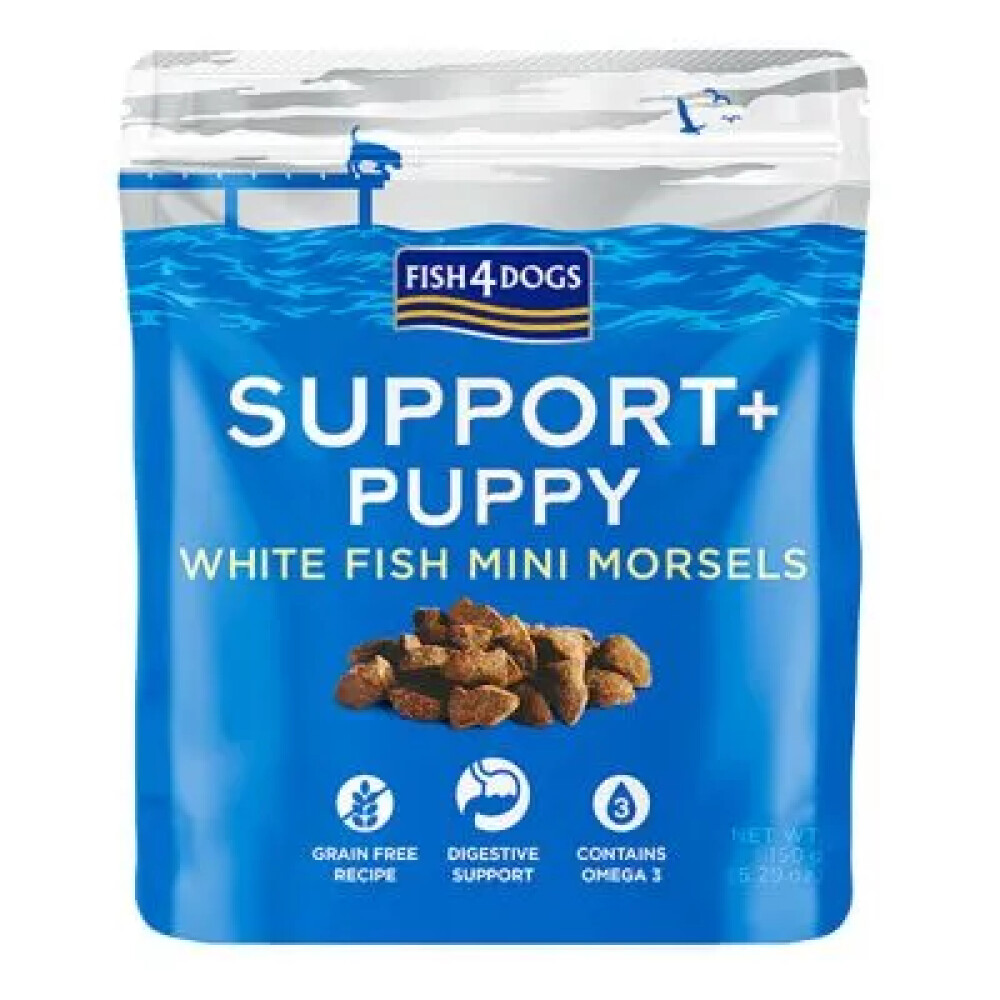F4D Puppy Digestion White fish Bits 150g