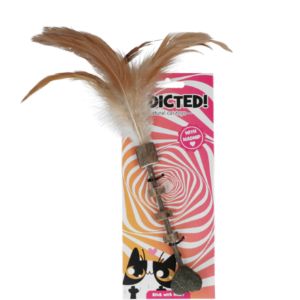 Addicted Stick with heart and feathers