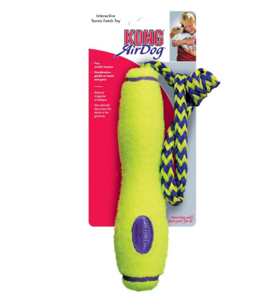 KONG AirDog Squeaker Fetch Stick m/tau, - M