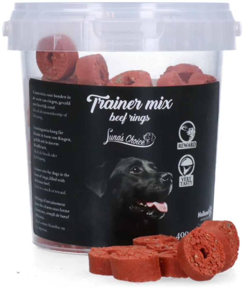 Luna’s Choice Trainer mix Beef rings 400g