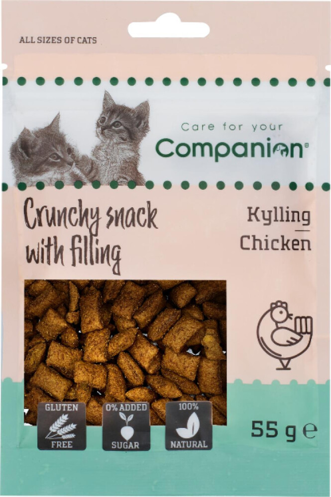 Companion Cat Crunchy med fyll - kylling