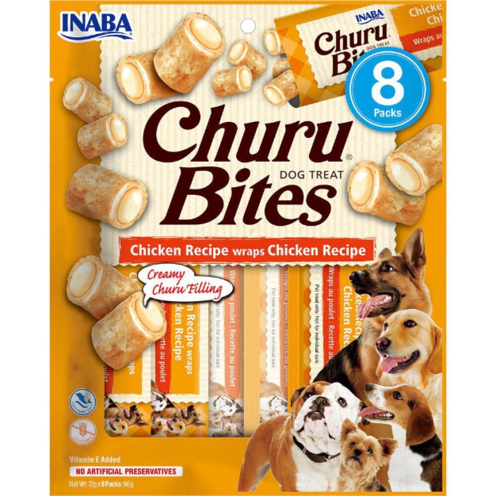 CHURU DOG BITES CHICKEN WRAPS 8ST