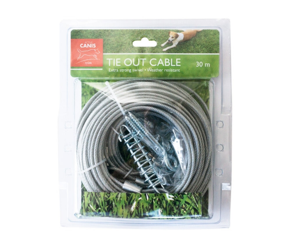 Active Canis Tie Out Cable Set, 30 m
