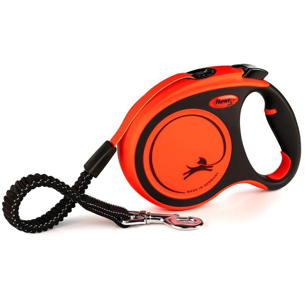 Flexi Koppel Xtremel Band 8m Svart/orange Max55kg