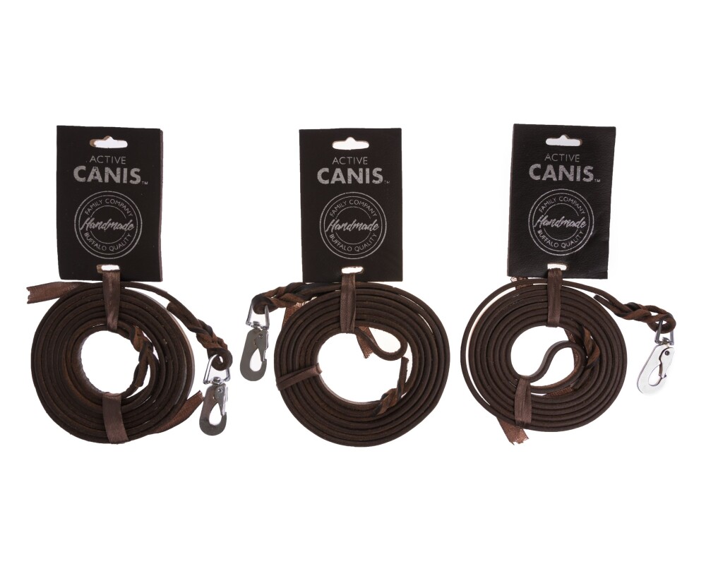 Active Canis Leather Leash (pcp hook) Brun