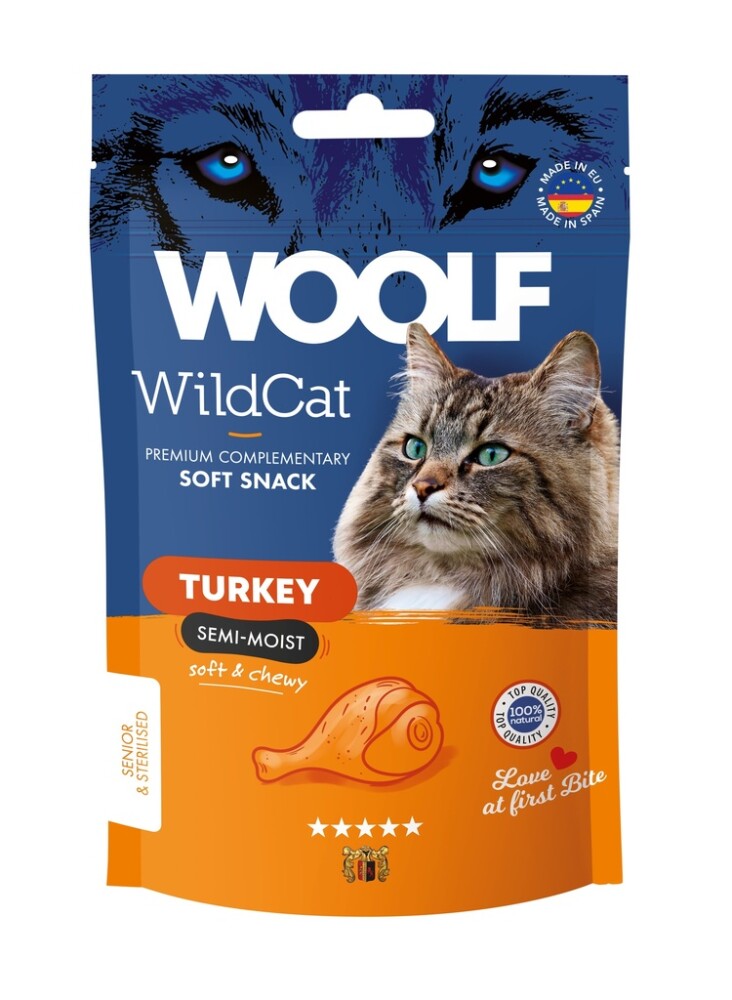 Woolf Wildcat Snacks Turkey 50G