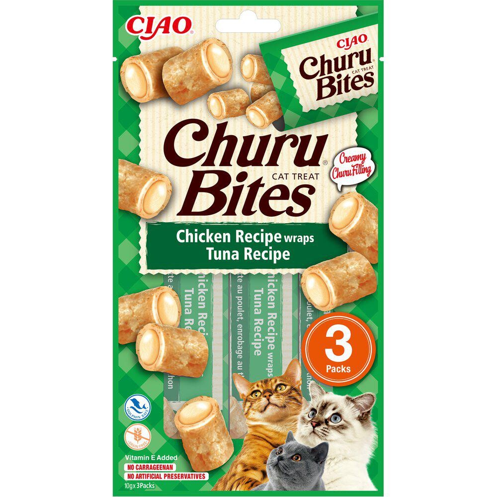 Churu Cat Bites Chicken And Tuna Wrap 10gx3